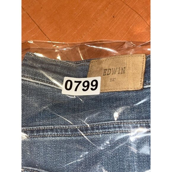 Edwin Erin Crop Distressed Straight Jeans Womens Size 27 - Picture 13 of 13